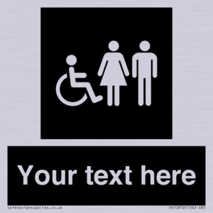 Custom information: black panel disabled female and male